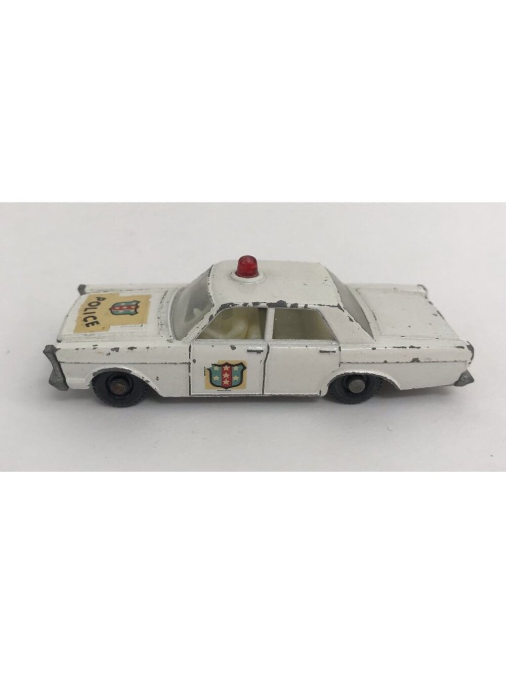 Vintage Matchbox Lesney Ford Galaxie Police Car No. 55/59 with Driver